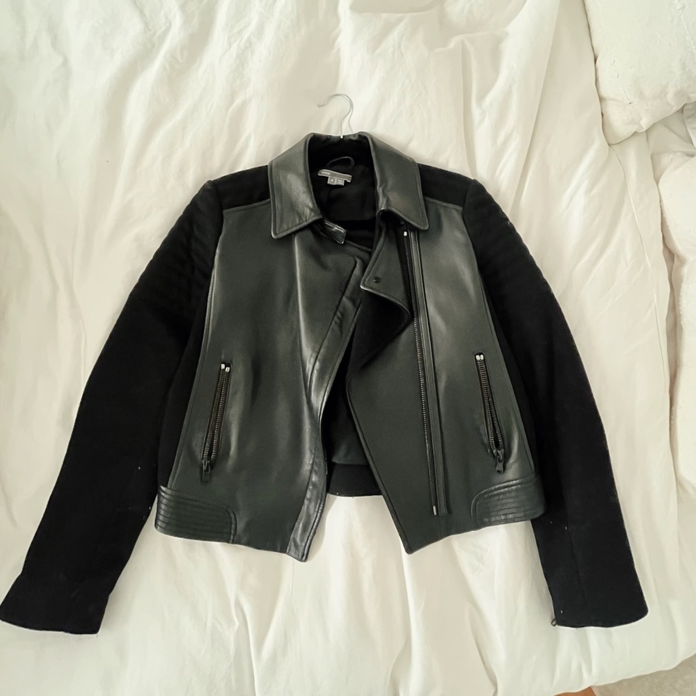 Vince Black Leather Jacket